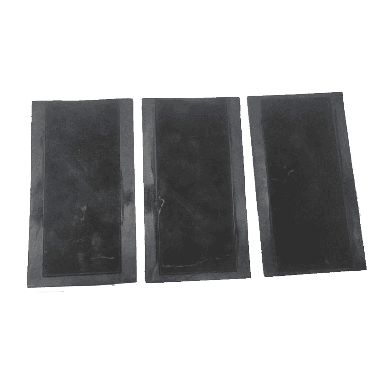 Three black rectangular Ultraviolet (UV) Resistance of Rubber Compounds on a white background