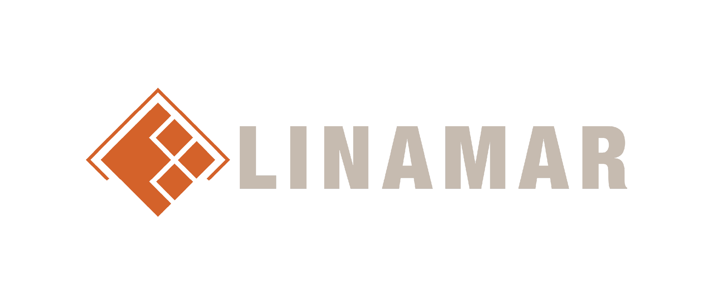 Linamar logo. Rubber client